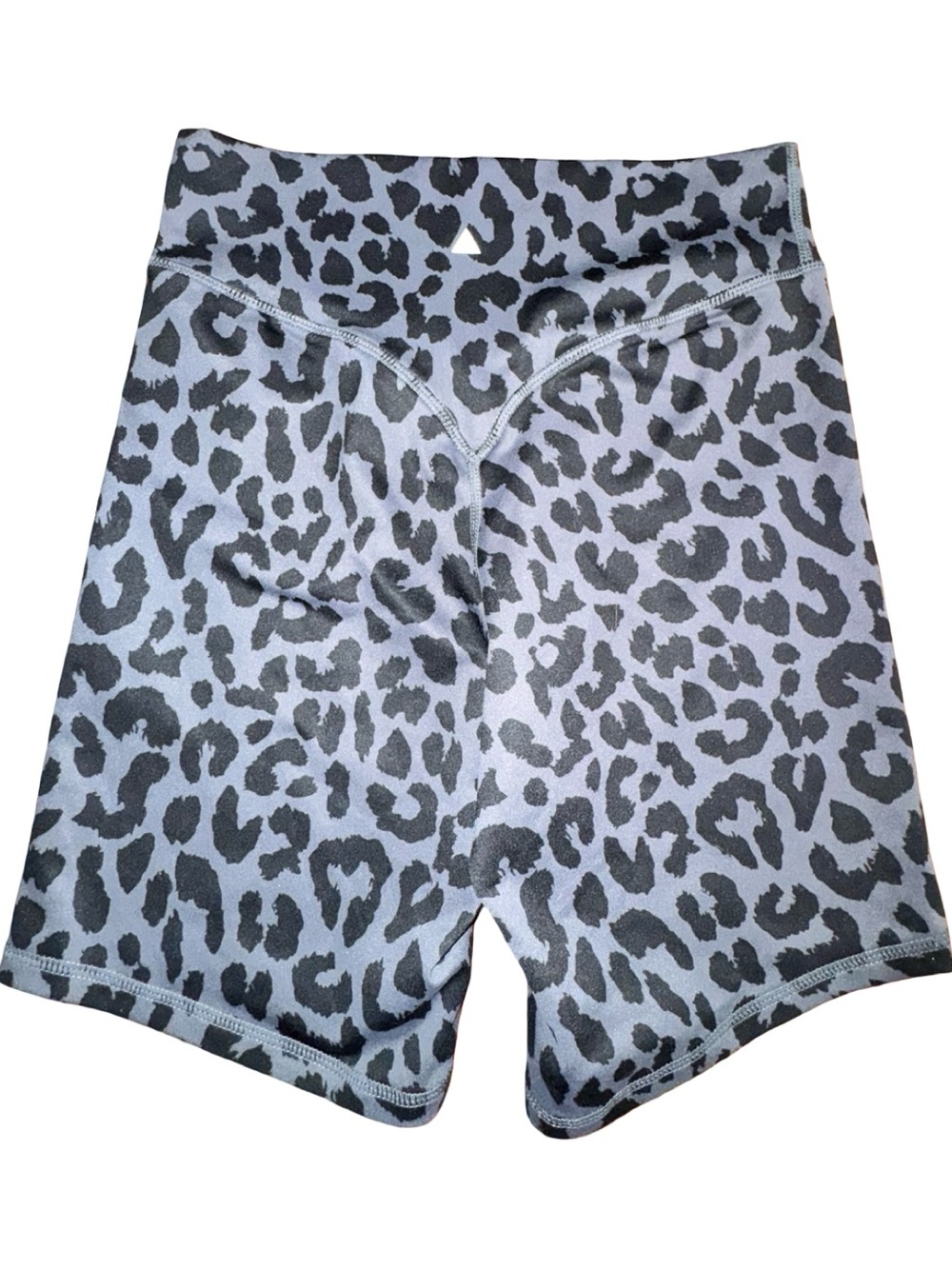 Balance Athletica Gray Leopard Print High-Waist Performance Shorts - Picture 5 of 10